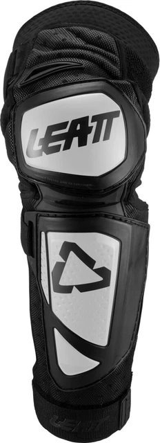 Leatt EXT Kinder Motocross Knie-/Schienbeinschoner (Black/White,One Size)
