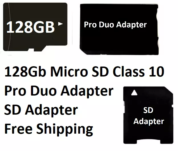 Memory Stick de 128 GB y tarjeta adaptadora MS Pro Duo para cámara PSP Cybershot Webbie