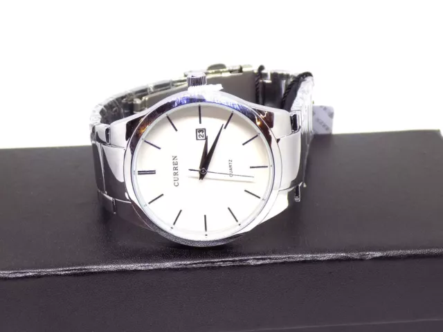 Curren Herren Luxusmarke Mode Geschäftskalender Armbanduhr Freizeit Neu mit Etikett 2