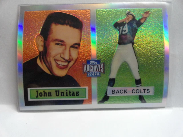 John Unitas 2001 Topps Archives 2 Card Lot/Baltimore Colds NFL Trading Card