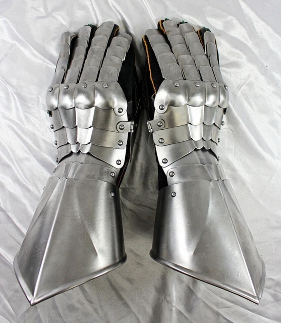Hand Forged Armored Steel Battle Gauntlets sca larp hand armor gloves medieval 2