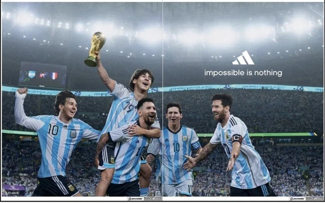 Messi Special Football Argentina World Champions  Adidas Advert Metro Newspaper