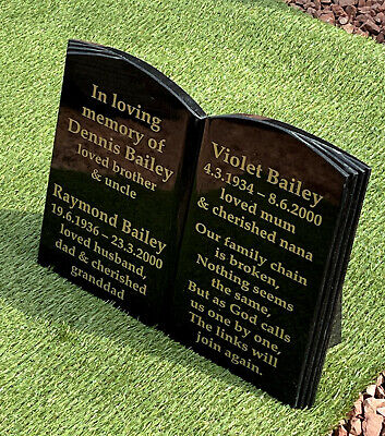 Placa Personalizada lápida tumba memorial lápida Diseño de libro Diseño Propio Texto