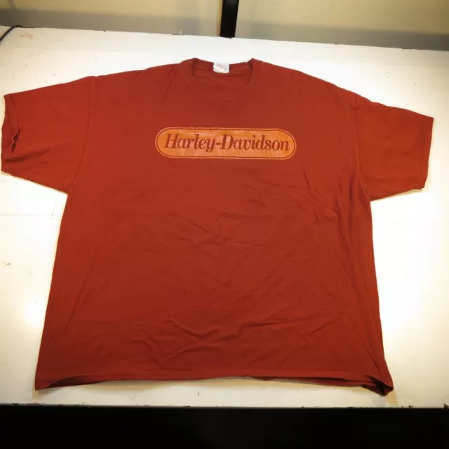 HARLEY-DAVIDSON MOTORCYCLES TIMPANOGOS LINDON UTAH TEE T SHIRT Mens 3XL Red 3