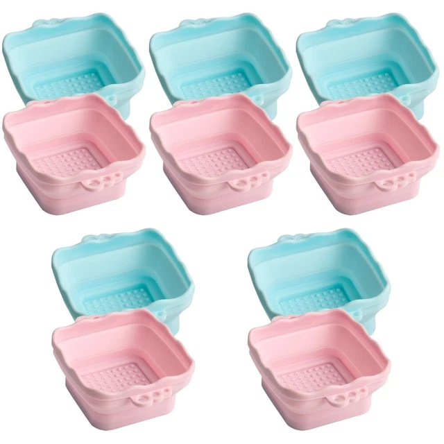 de nettoyage de maquillage pour brosses portables 10 PCS Bol de