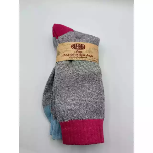 Clear Creek Grey Extra Warm Boot Socks Women's Size 9-11 NWT
