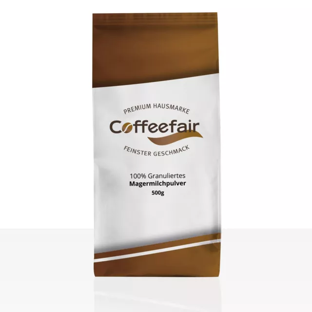 Coffeefair 100% granuliertes Magermilchpulver 500g, Topping Granulat