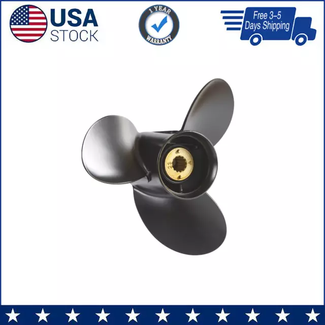 10 3/4 x 12 Aluminum Outboard Propeller fit Mercury Engines 25-70HP,13 Tooth,RH