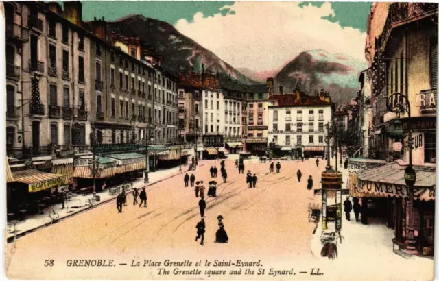 CPA GRENOBLE La Place Grenette et le St-Eynard (685518)