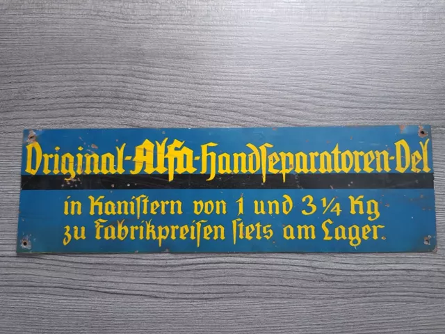 Sehr altes Blechschild -Original Alfa - handreparatoren Oel - Guter zustand.