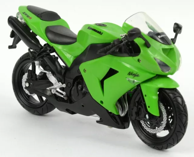 2011 Kawasaki Zx-14 Ninja Green Motorcycle Model 1/12 By New Ray