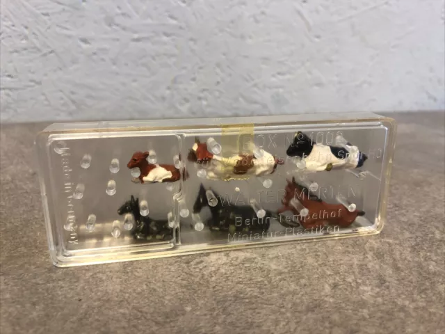 Lot 5 Boîtes HO Plastique Ancien – Walter Merten, Merit, Preiser – Neuves