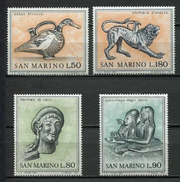 29903) SAN MARINO 1971 MNH** Nuovi**  Arte Etrusca 4v