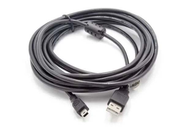 Câble USB 5m pour Panasonic HDC-SD20, HDC-SD200, HDC-SD40