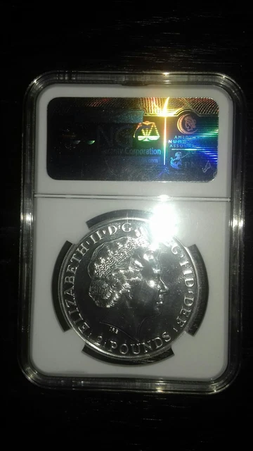 2014 £2 Britannique 99 % 1 Once Cheval Lunaire Argenté Avers - Gemme Mule Non Circulée