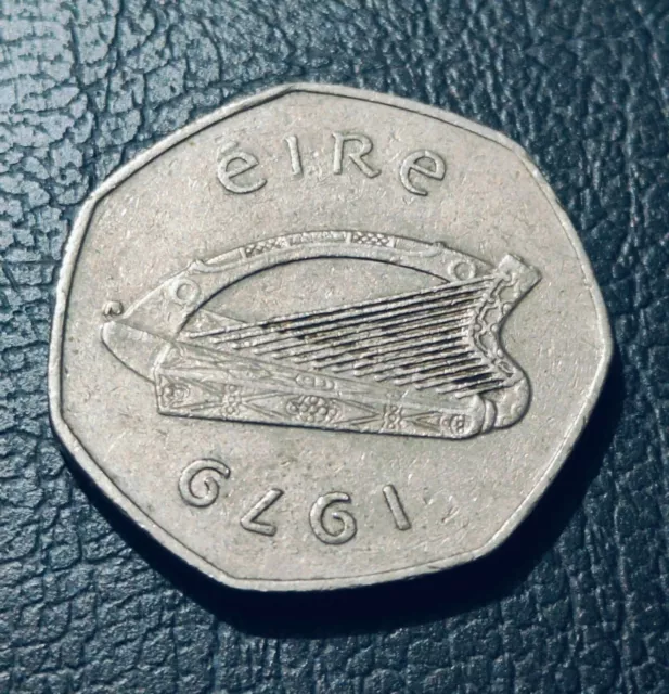 Eire Irish 50P 1979 Ireland Pingin Coin A Stunning Design, Collectable Coin