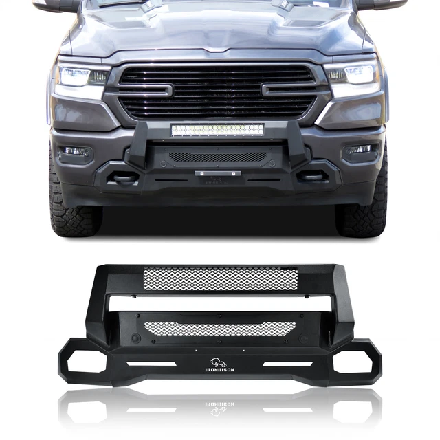 FRONT BUMPER COMPATIBLE with 20192024 RAM 1500 Black Truck Guard Bull