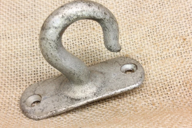 Old Plant Hook Porch Lamp Ceiling Wash Line Galvanized Vintage Rustic Cast Iron