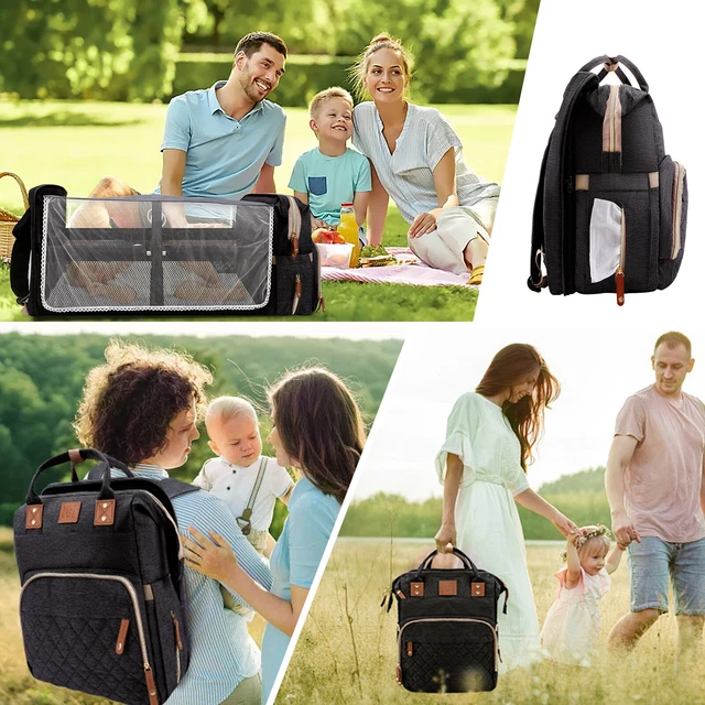 Baby Diaper Bag Backpack Changing Station for Boy Girl Waterproof with USB Port 8