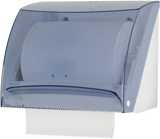 Dispenser Carta Asciugamani A Fogli Intercalati – Modello 592 Bianco ABS, Per Pieghe C/V/Z, Capacità Fino A 600 Fogli