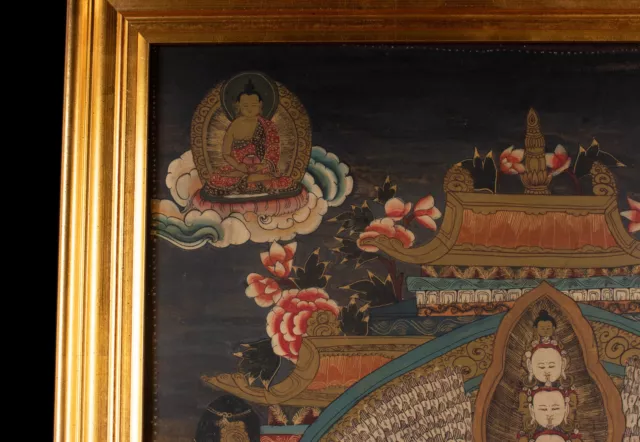 Ein Thangka. Elfköpfiger Avalokiteshvara Sahasra-Bhuja, Pigment auf Stoff. Tibet 3