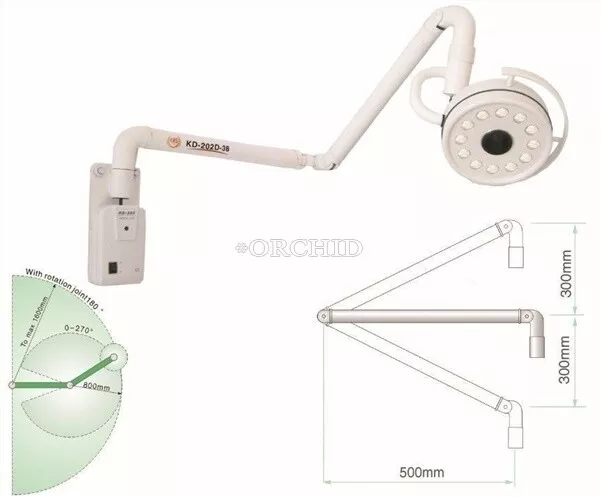 36W Hanging Led Surgical Exam Light Shadowless Lamp KD-202D-3B zq