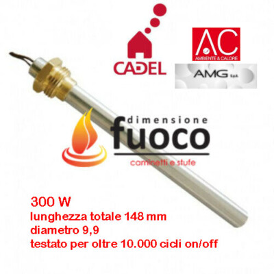 Nordica CANDELETTA RESISTENZA CERAMICA NORDICA EXTRAFLAME RAVELLI ECOTECK KARMEK ONE1050 