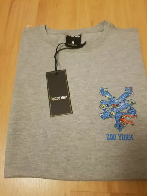 Zoo York Mens Slime Jack Logo T Shirt Athletic Grey Marl Size M BNWT RRP £24.99