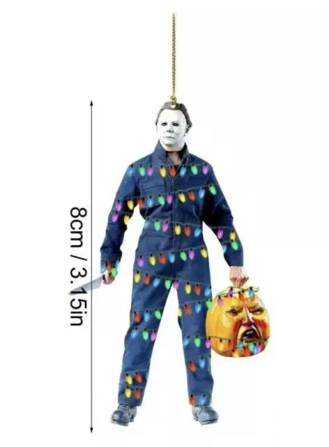 Horror Movie Michael Myers  Action Figure Novelty Hanging Keychain Halloween Toy