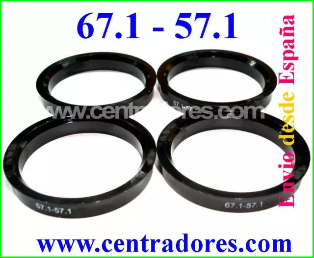 4 Centradores De Llanta 67.1-57.1 Bagues Centrage Audi Seat Skoda Volkswagen Gol