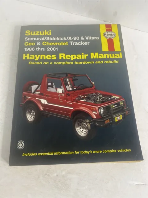 Haynes Repair Manual for 1986-2001 Suzuki Samurai/Sidekick/Geo & Chevy Tracker