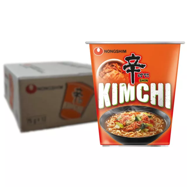 Tazza Shin Kimchi Pasta Istantanea Nongshim (affilata (tazza 12 x 75 g))