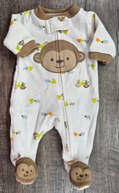 Baby Boy Clothes Child Mine Carter's Preemie Monkey Footed Outfit