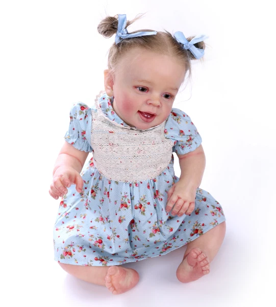 22" Reborn Dolls Baby Silicone Vinyl Handmade Realistic Newborn Doll Xmas Gift