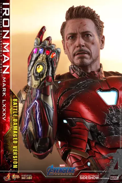 MARVEL Iron Man Iron Man Mark LXXXV Battle Damaged Hot Toys Sideshow MMS 543-D33