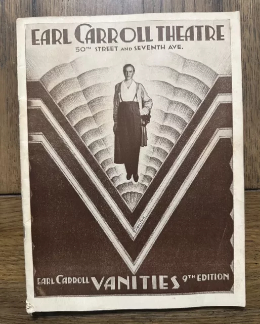 Playbill “Vanities” Earl Carrol Theatre Broadway Week of November 9, 1931