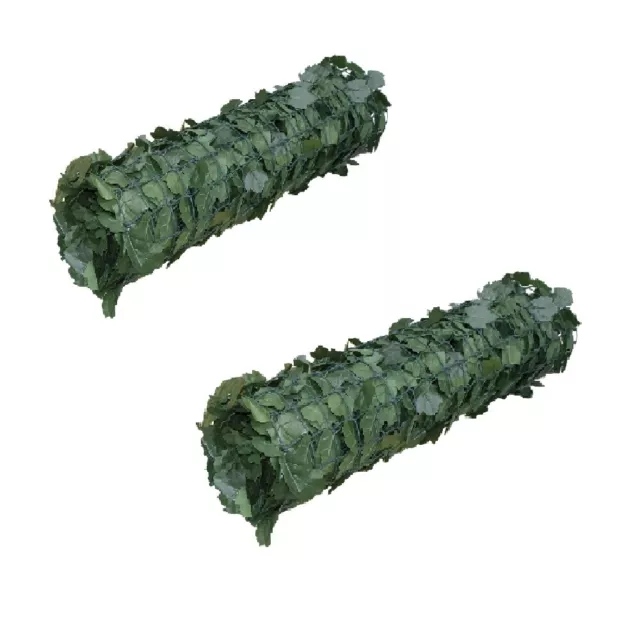 ALEKO 94" X 39" Faux Ivy Privacy Artificial Fence Screen Hedge Wall Set of 2