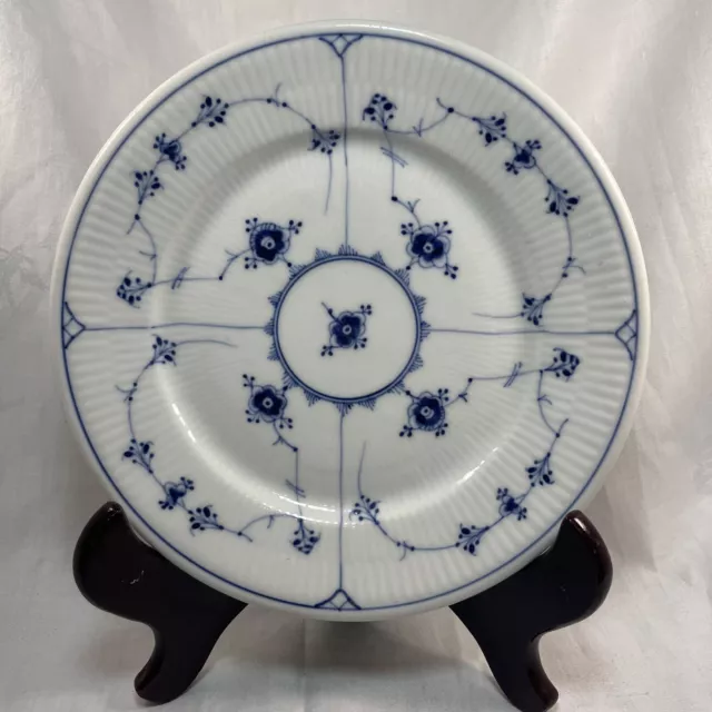 Royal Copenhagen Blue Fluted 8 5/8" Luncheon Plate Rare antique