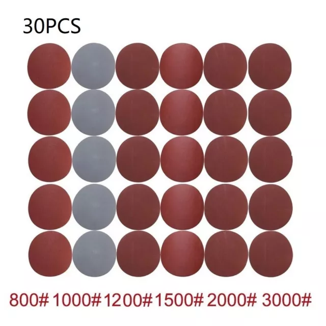 Premium Quality 5 Inch Sandpaper Discs 30pcs Grit 800 3000 for Polishing