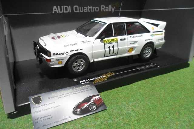 Miniature Audi Quattro A2 #9 Rallye 1000 Lacs 1983 - Sunstar 1/18 - état Neuf