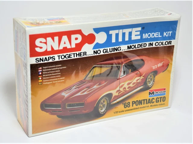 Monogram 1029 1/32 Scale SnapTite 1968 Pontiac GTO Hardtop Plastic Model Kit Monogram 1029 1/32 Scale SnapTite 1968 Pontiac GTO Hardtop Plastic Model Kit