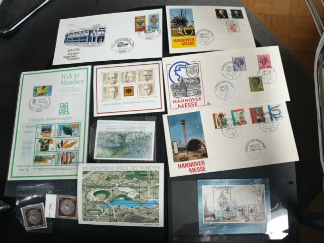 alte Sammlung Briefmarken Ersttagsbriefe Ersttagsblätter Konvolut Nachlass Lot
