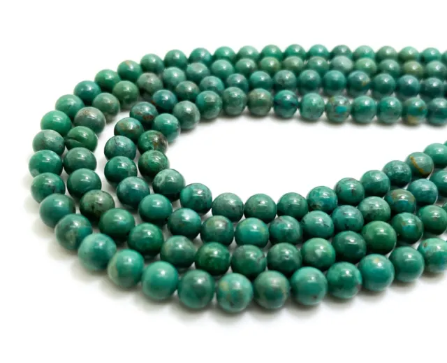 Natural Turquoise Genuine AAA Polished Smooth Round 5mm Gemstone Beads - RN148