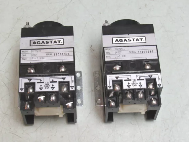 1 AGASTAT Relay Model # 70220AI1 24VDC 1/4Hp 1.1 Sec 30 Day Warranty FREE SHIP