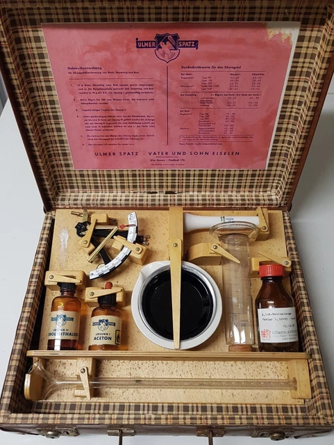 Testkoffer Säuregradbestimmung Backwaren Von Ulmer und Spatz ca.  1940