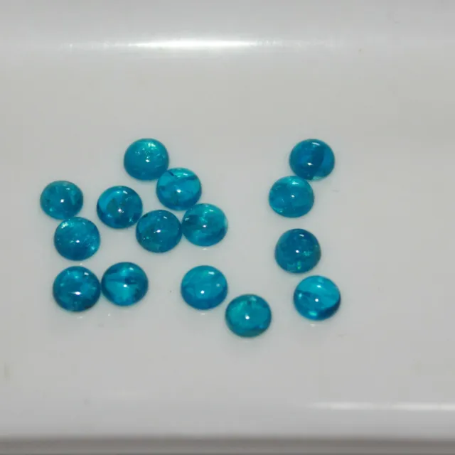 Neon Apatite 5mm Round Cabochon Loose Gemstone w/ Multi-Purchase Discount