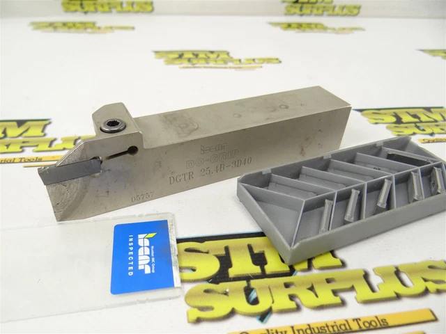 Iscar Do Grip Indexable Tool Holder Dgtr 25.4B-3D40 1" Shank + 10 New Inserts