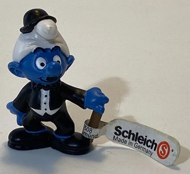 Vintage 1978 Schtroumpfs 20046 EMPEROR KING Schtroumpf avec Rare Gold