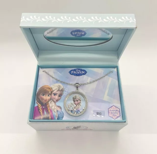 Disney Frozen Jewelry Box With Silver Plated Elsa Pendant Necklace