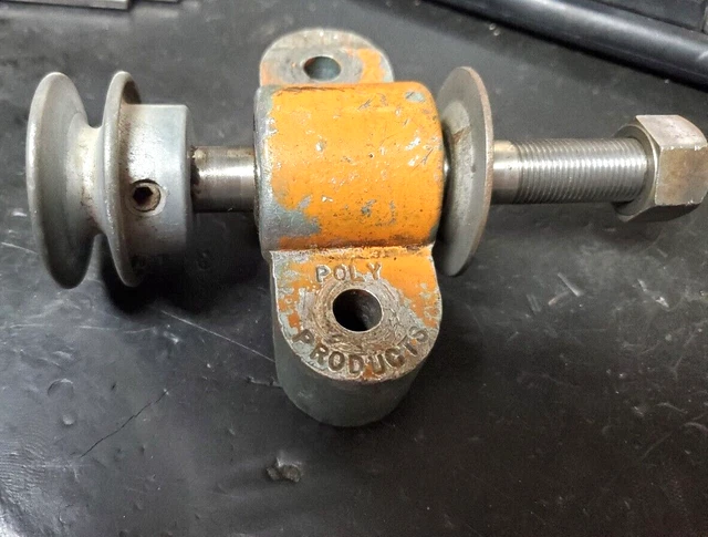 Vintage (approx 1947) Poly Products, Monrovia CA B33 5/8X4-1/2" threaded arbor